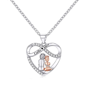 S925 Custom Name Grandma and Granddaughter Infinite Love Necklace