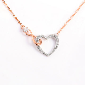 For Daughter - S925 I Love You Forever And Always Infinity Heart Necklace