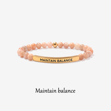 Maintain Balance Bead Lettering Bracelet
