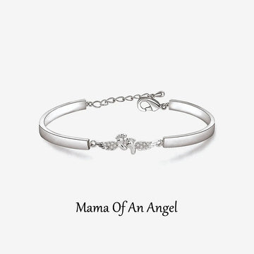 For Memorial - Mama of An Angel Wing Bracelet