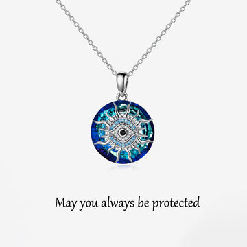 S925 May You Always be Protected Evil Eye Necklace