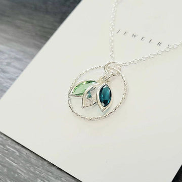 Custom Family Birthstone Necklace