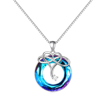 For Bonus Daughter - S925 I Love You Crystal Necklace