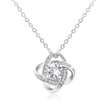 For Bonus Daughter - S925 Even though You're not My Blood I Love You as If You were Knot Necklace