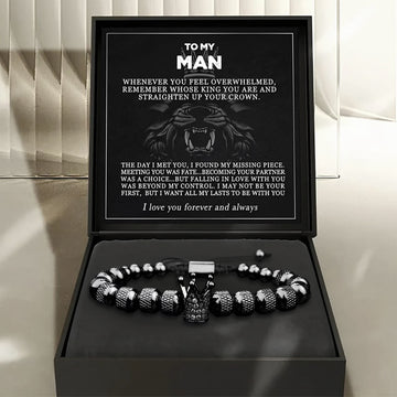 For Husband - I Love You, Forever And Always Crown Bracelet