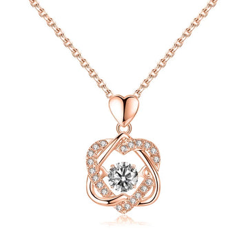 For Friend - S925 We Will Face Life Together We are Best Friends Forever Love Knot Necklace