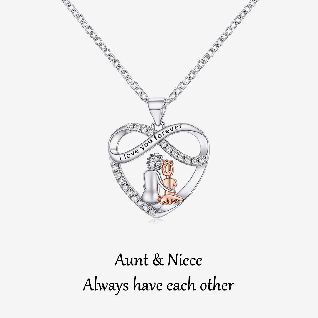 For Niece - S925 Infinity Heart Necklace