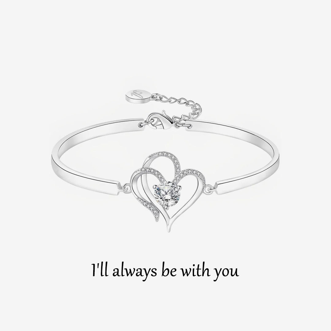 For Daughter - I’ll Always be with You Double Heart Bracelet