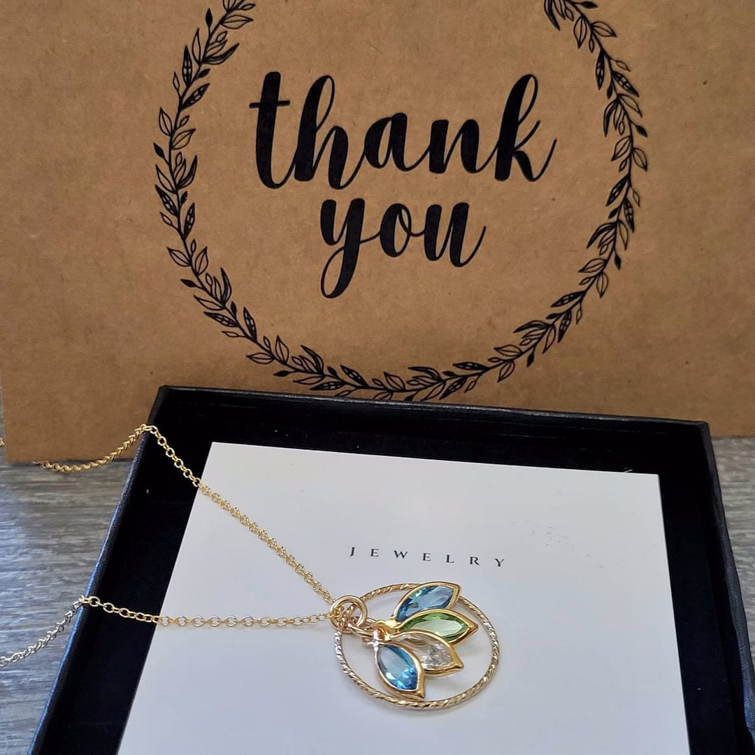 Custom Family Birthstone Necklace