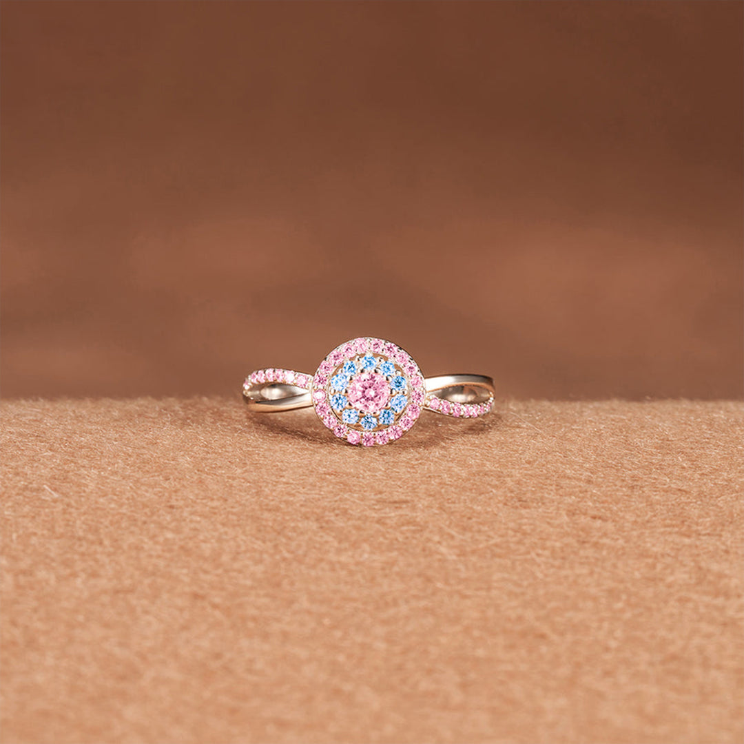 For Self - S925 Pink Blue Round Ring