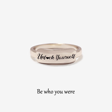 S925 Unf❤️ck Yourself Dainty Bar Ring