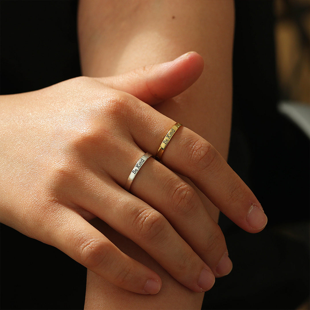 S925 Be Kind...of a Bi❤ch Circle Ring