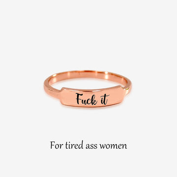 Fuck It Dainty Bar Ring