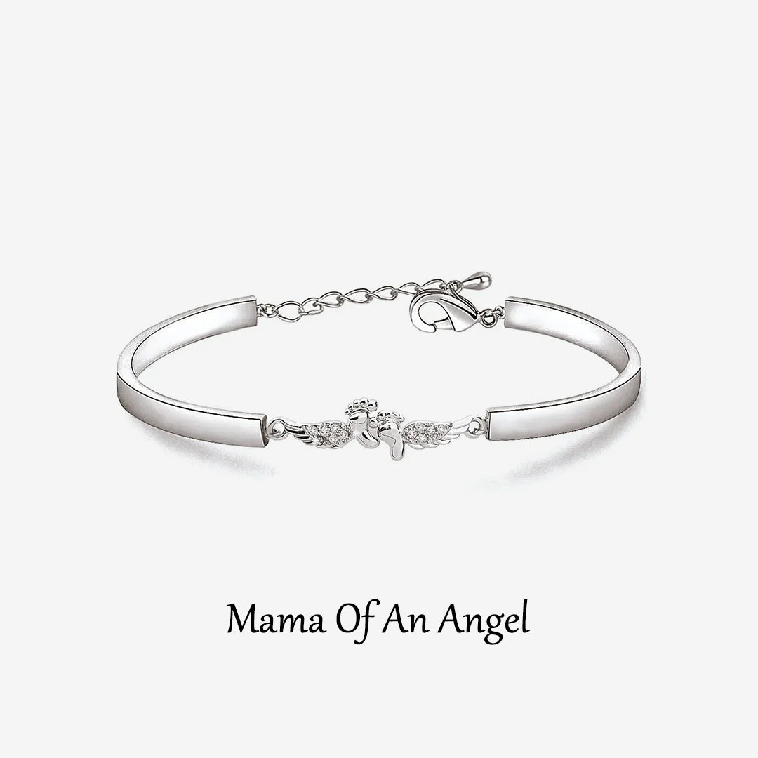 For Memorial - Mama of An Angel Wing Bracelet