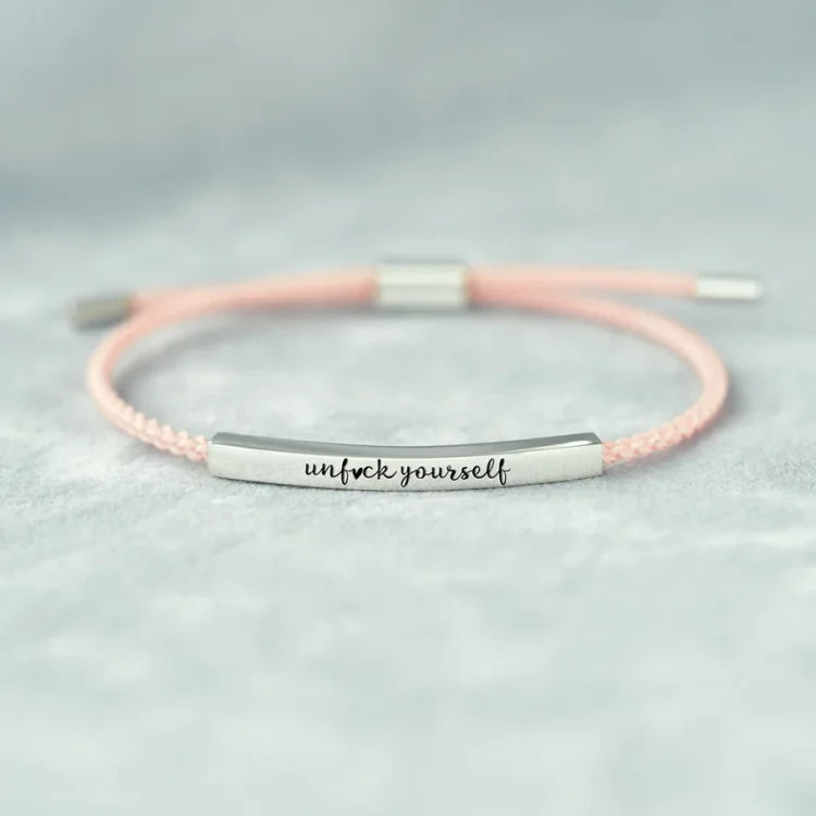 For Self - Unf🖤ck Yourself Braided Bracelet