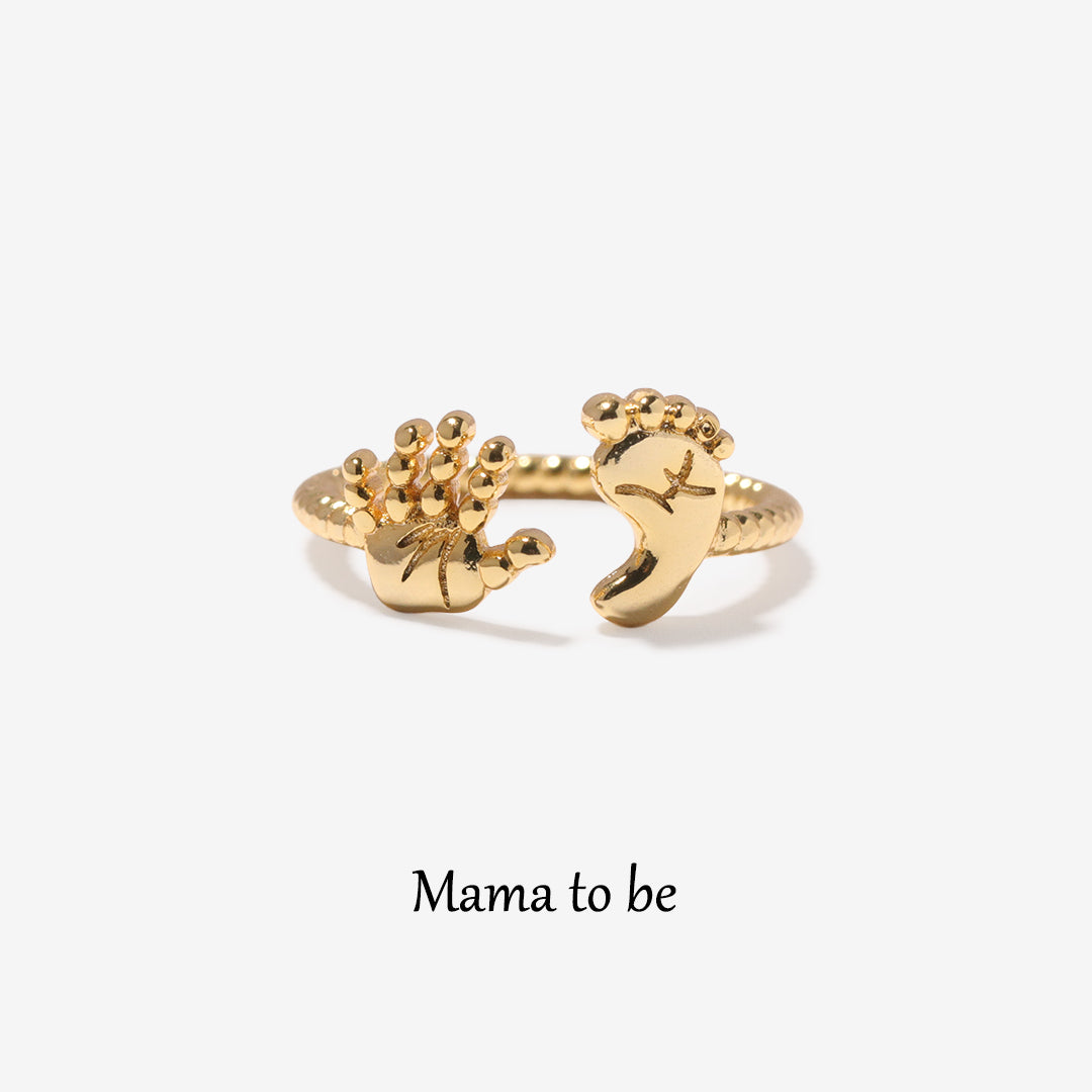 For Mother - S925 Mama to Be Palm and Foot Ring