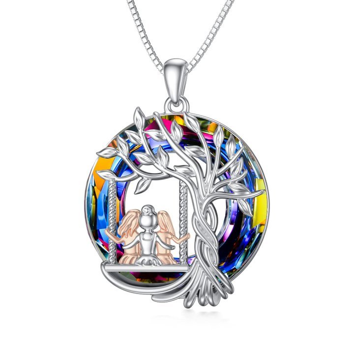 For Sister - S925 There's no greater gift than sisters Crystal Tree of Life Necklace