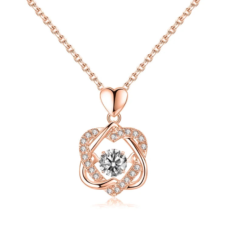 For Friend - S925 We Will Face Life Together We are Best Friends Forever Love Knot Necklace