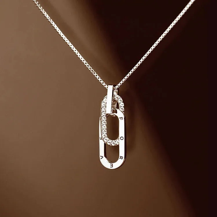 For Friend - S925 Someone Who Will Be There No Matter What Interlocking Circle Necklace